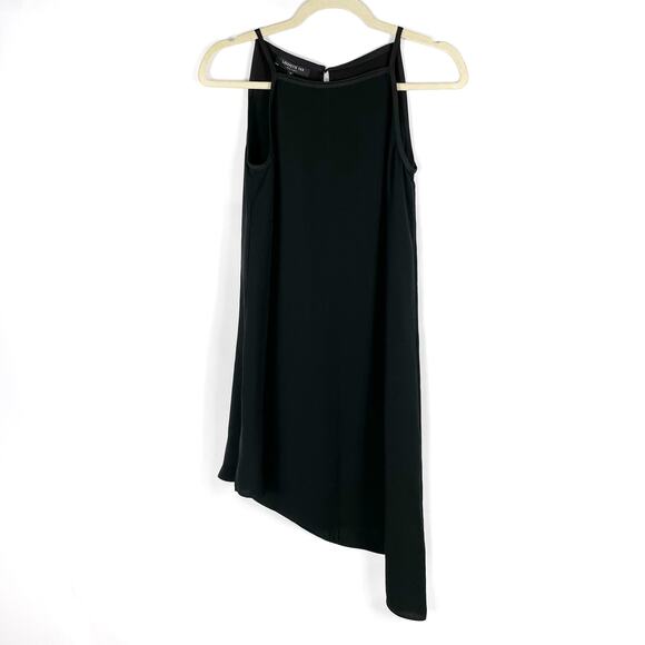 Lafayette 148 Taylor Tunic Black Silk Dress Asymmetrical Hem Sleeveless Sz S - Picture 2 of 11